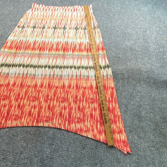 Chico's Skirt Women's 2 US Medium Asymmetrical Midi Tribal Boho Cottage Fairy‎ - Picture 14 of 16